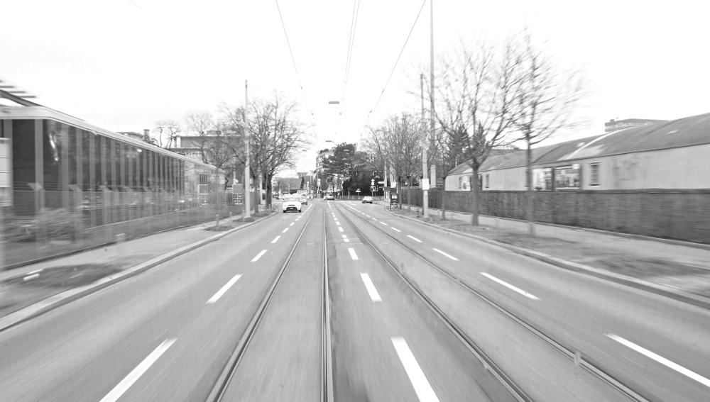View from a tram: Panasonic DMC-LX2; Developed with GIMP